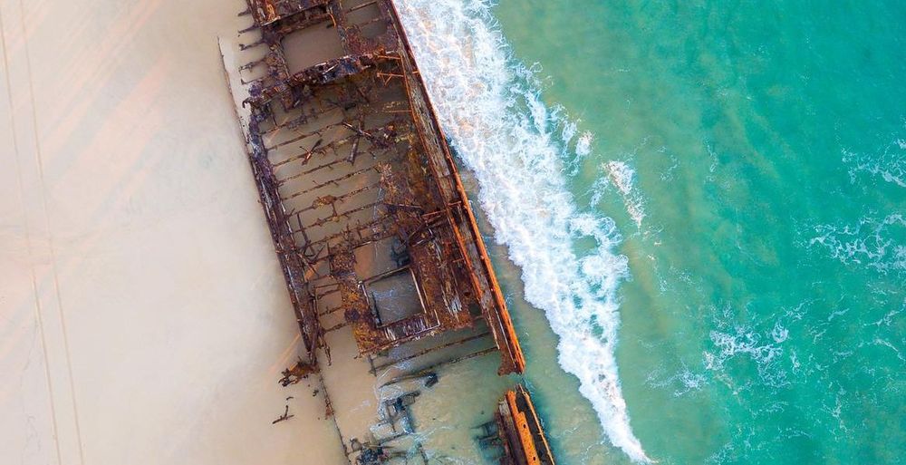 Aerial view of Bali's southern beaches