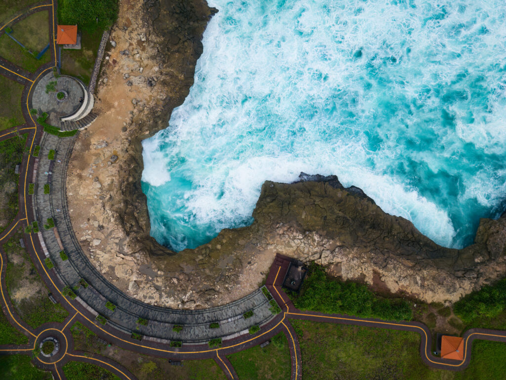 Open sea between Bali's offshore islands