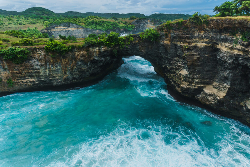 Dramatic sea cliffs of Nusa Penida